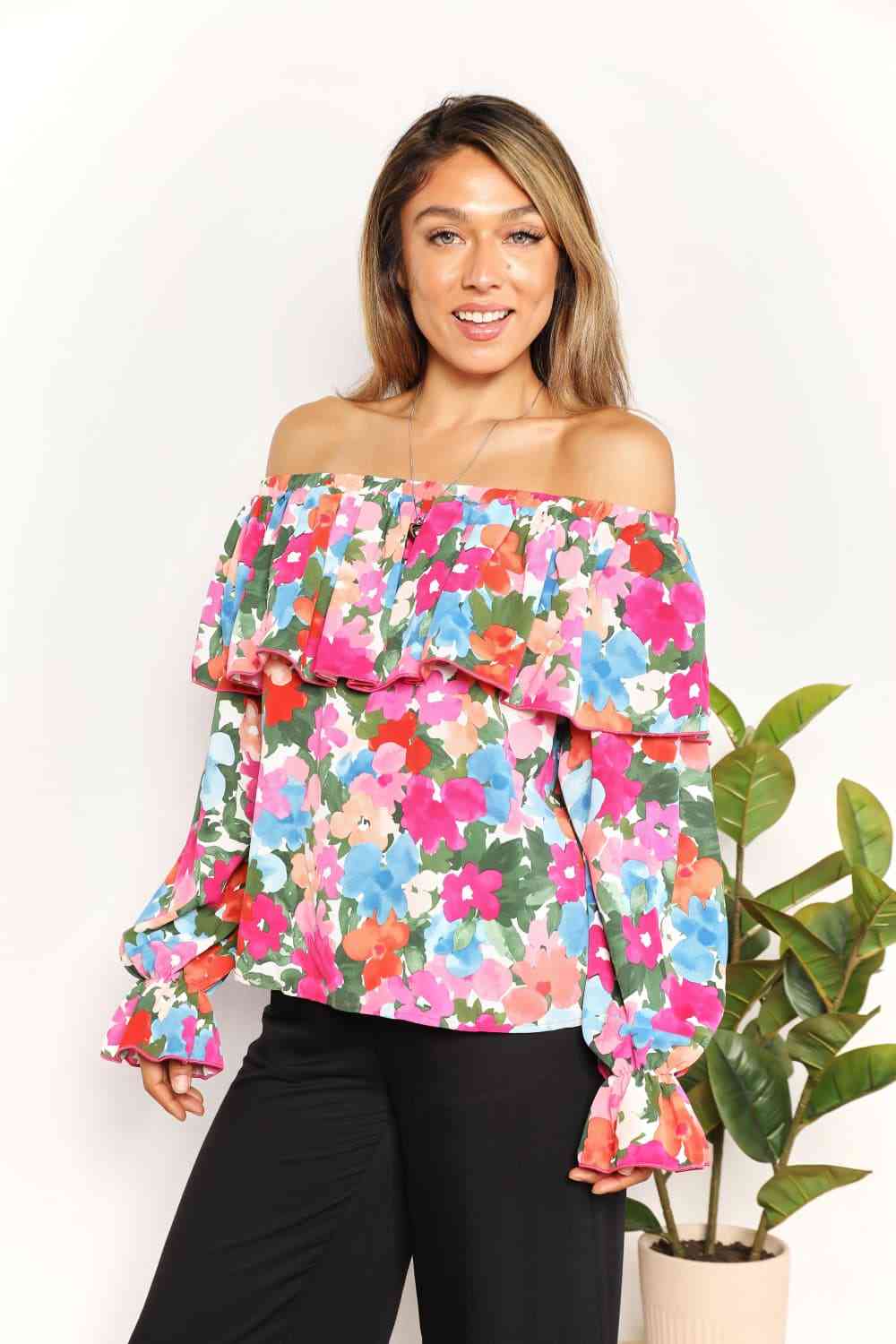 Slay Lux Flower Blouse - Slay Trendz Fashion Boutique